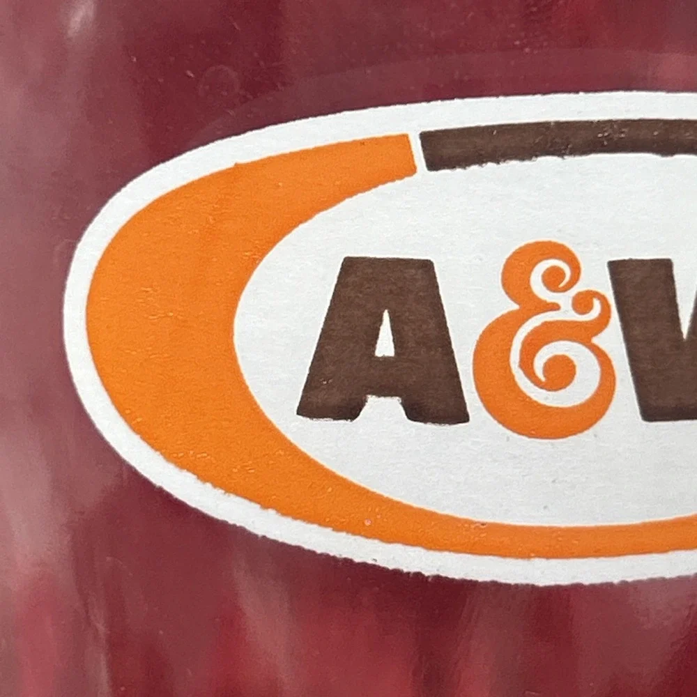 VTG 90s‎ A&W Root Beer Mug 6'' Tall Dimple Ribbed Thick Heavy Glass Big Handle